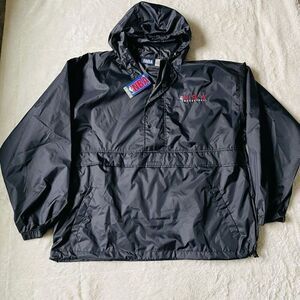 NWT Vintage 90s NBA Black Nylon Windbreaker Men’s Hooded Jacket